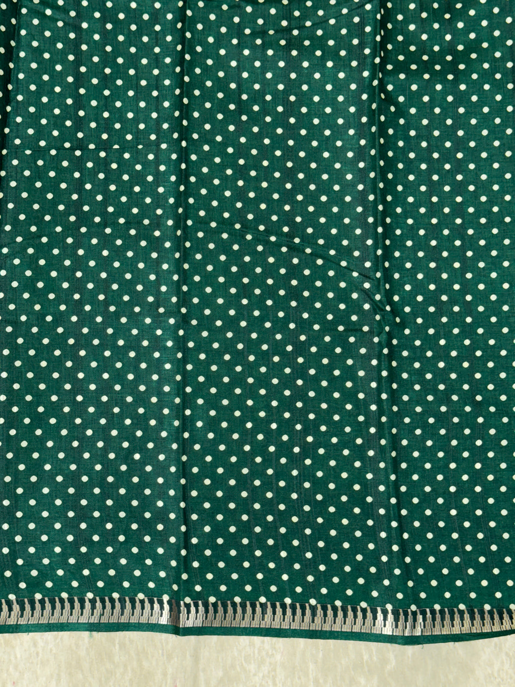 Dark Green - Matka Cotton Saree