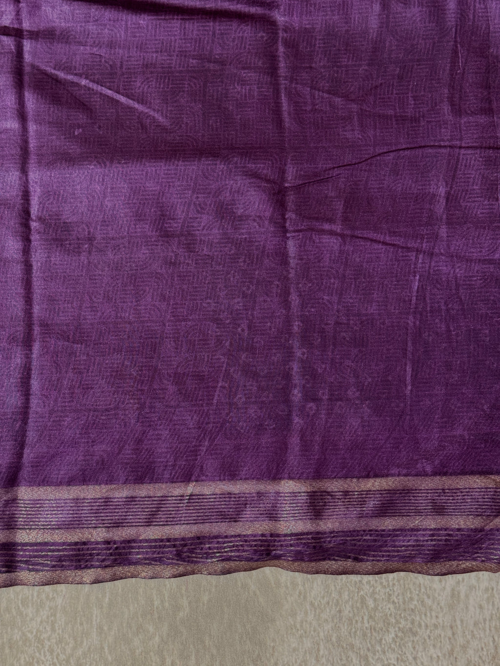 Dark Green & Maroon with Peacock Motif - Chanderi Cotton Saree
