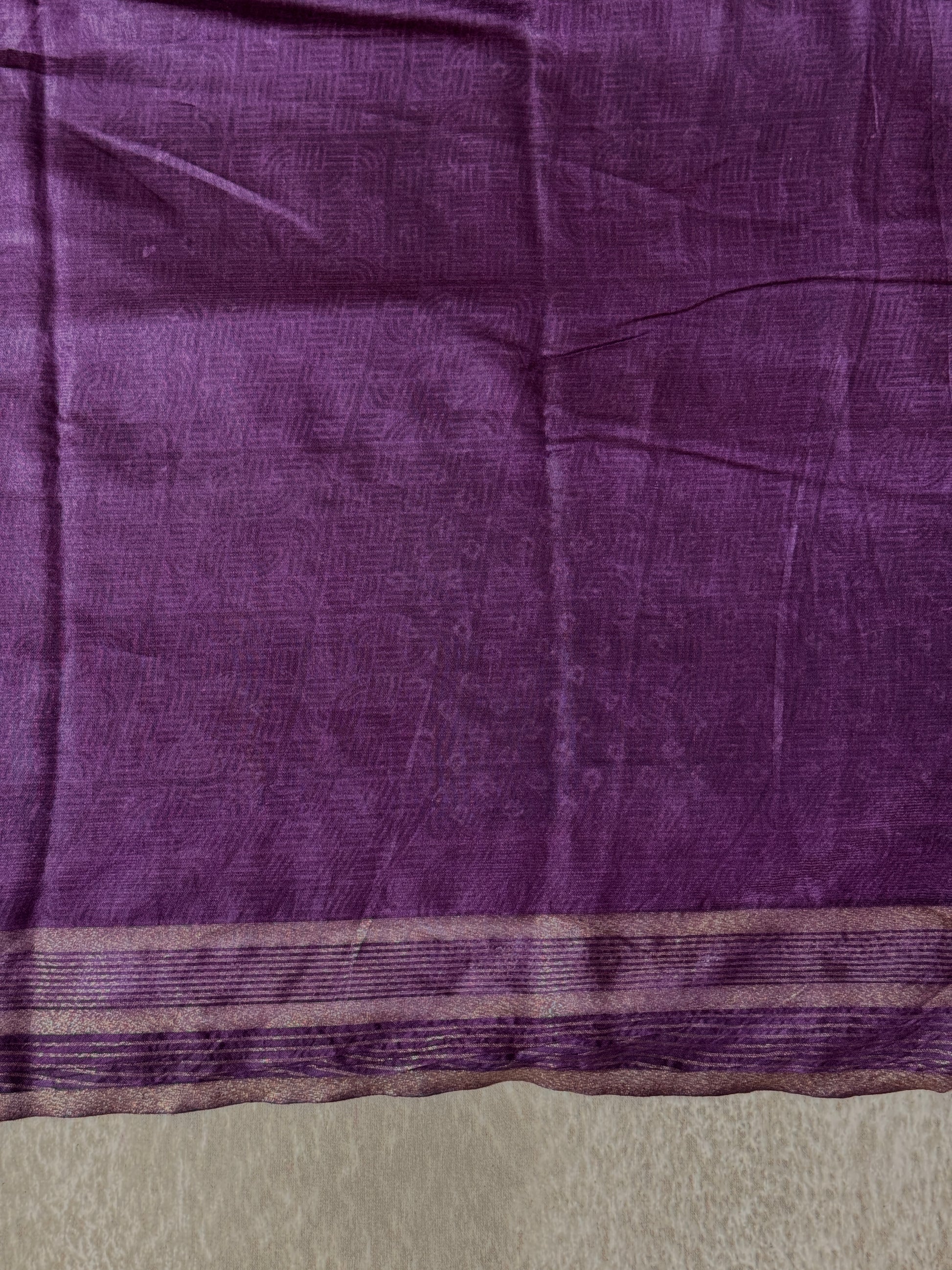 Dark Green & Maroon with Peacock Motif - Chanderi Cotton Saree