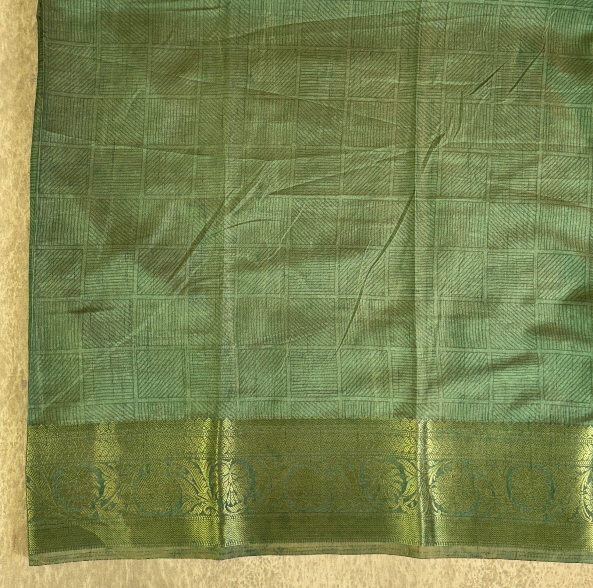 Green Sana Silk Saree