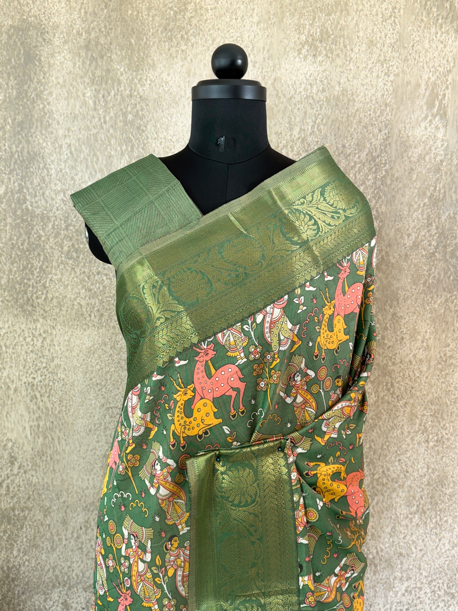 Green Sana Silk Saree