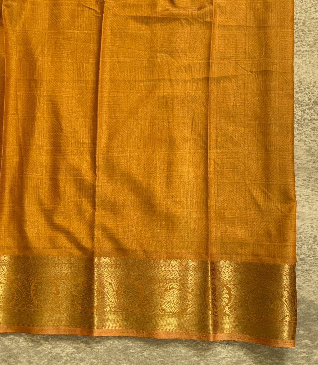 Orange Sana Silk Saree