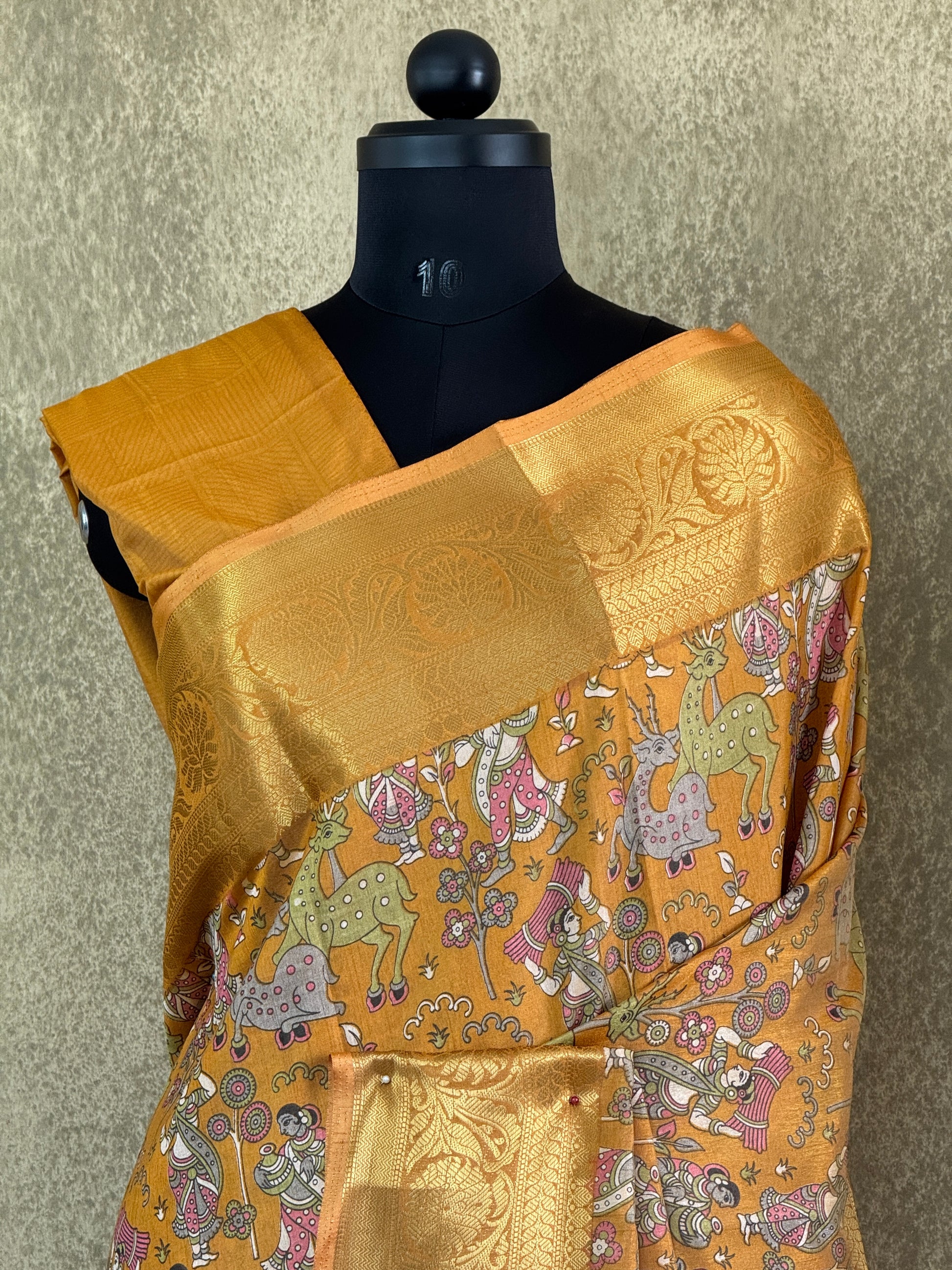Orange Sana Silk Saree