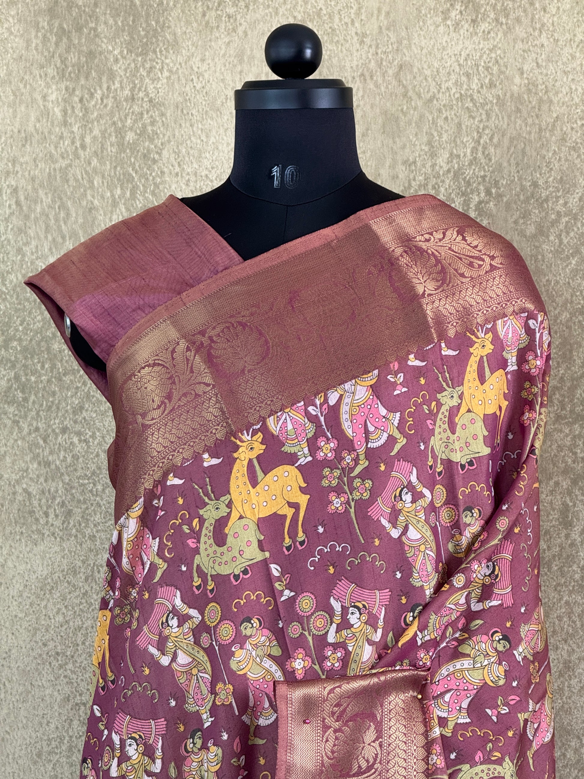 Maroon Sana Silk Saree