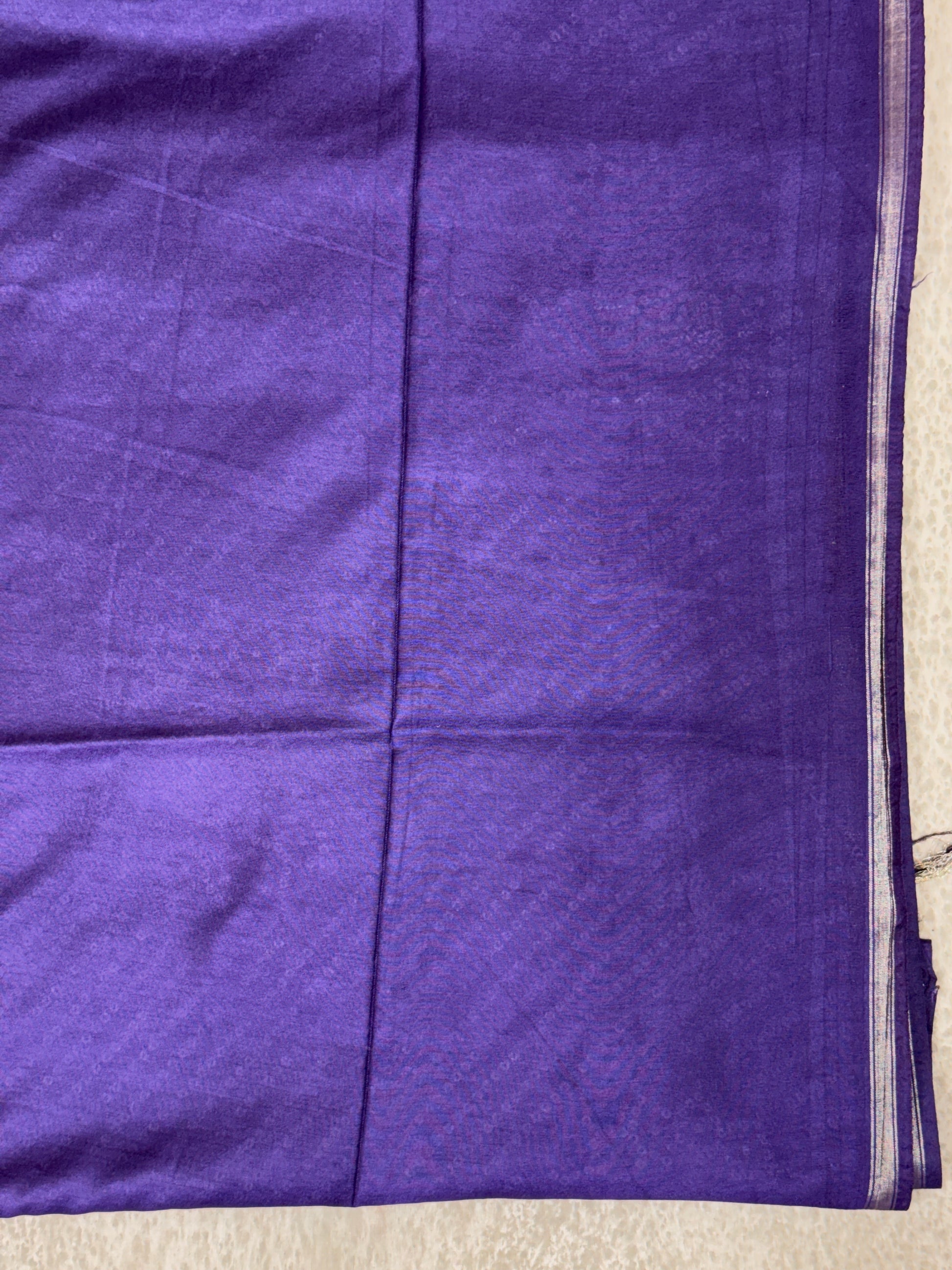 Elegant Voilet with Bandhani Design - Soft Cotton Saree