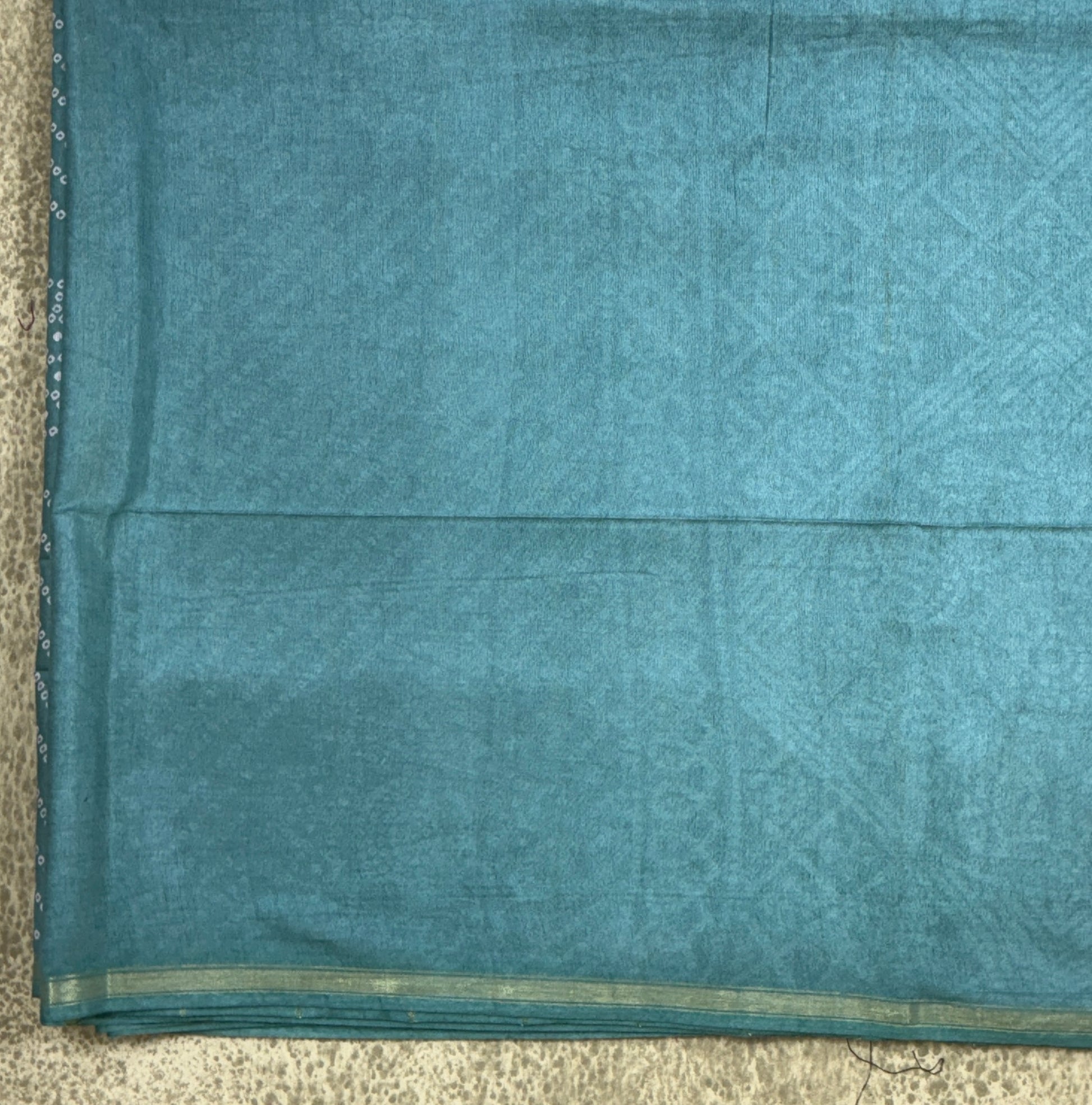 Soft Mint Green with Bandhani Pattern - Soft Cotton Saree