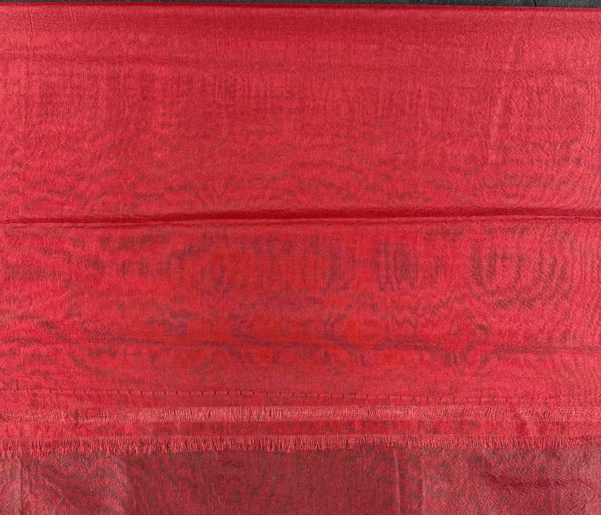 Black with Red Saree- Organza