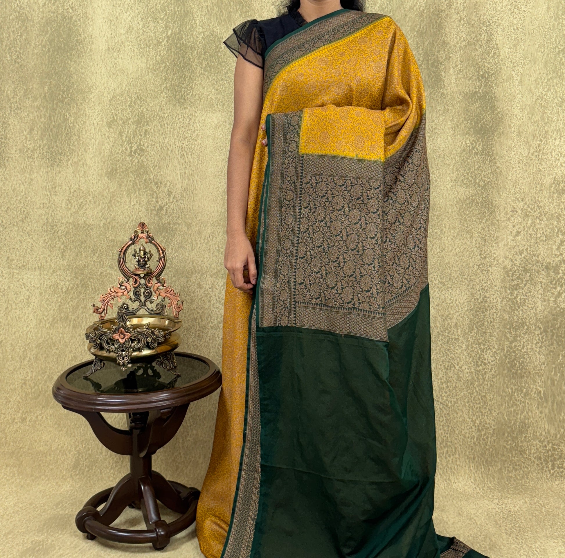 Mango Yellow - Katan Banarasi Silk Saree