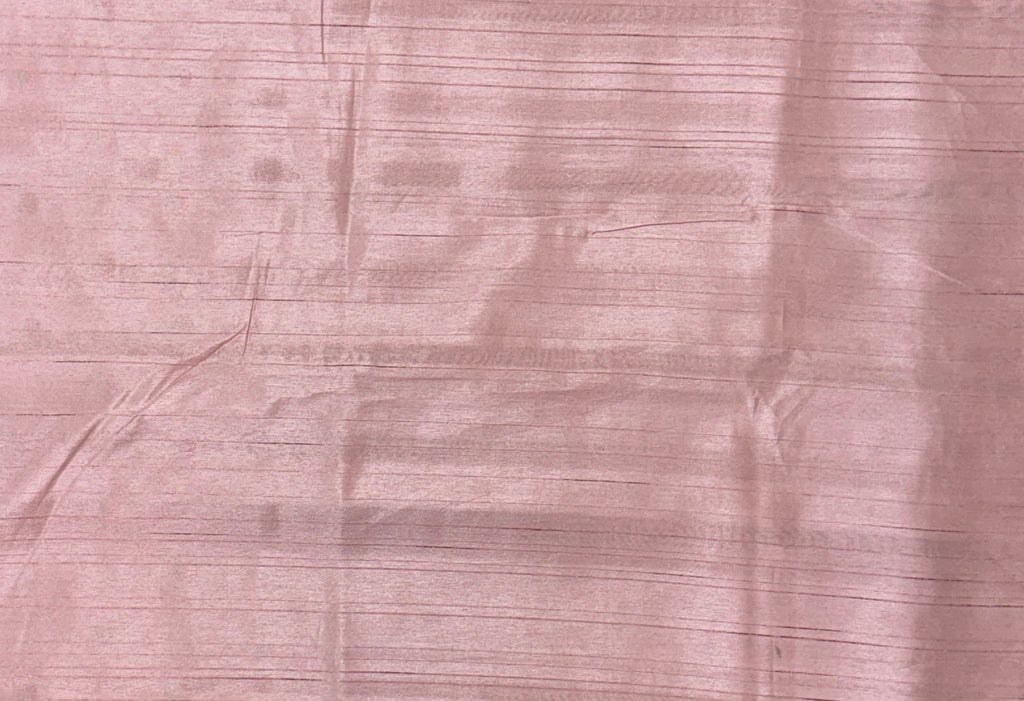 Pastel Pink with CutWork Embroidery Border- Tussar Silk Saree