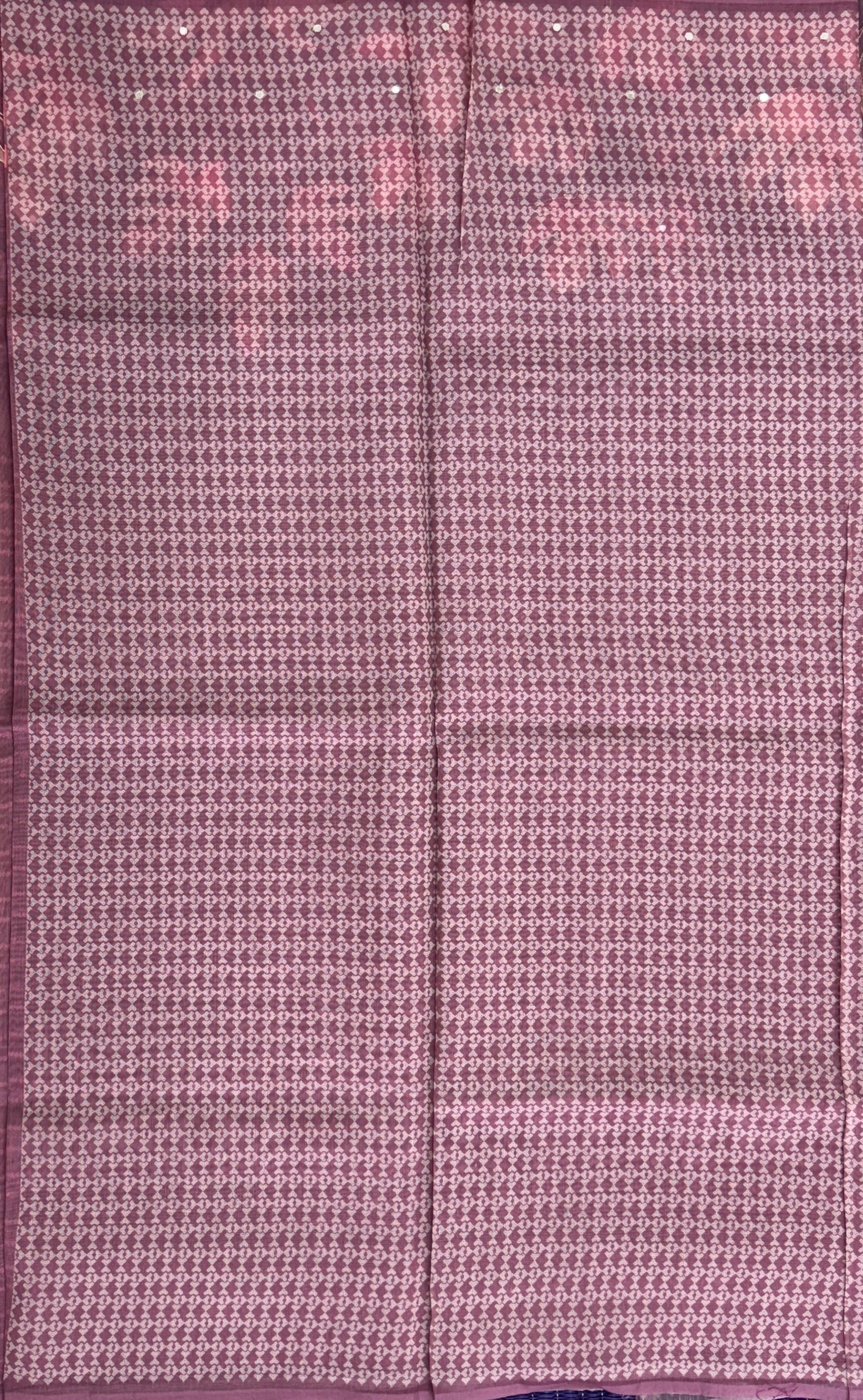 Dark Mauve with Floral Pattern  - Chanderi Silk Saree