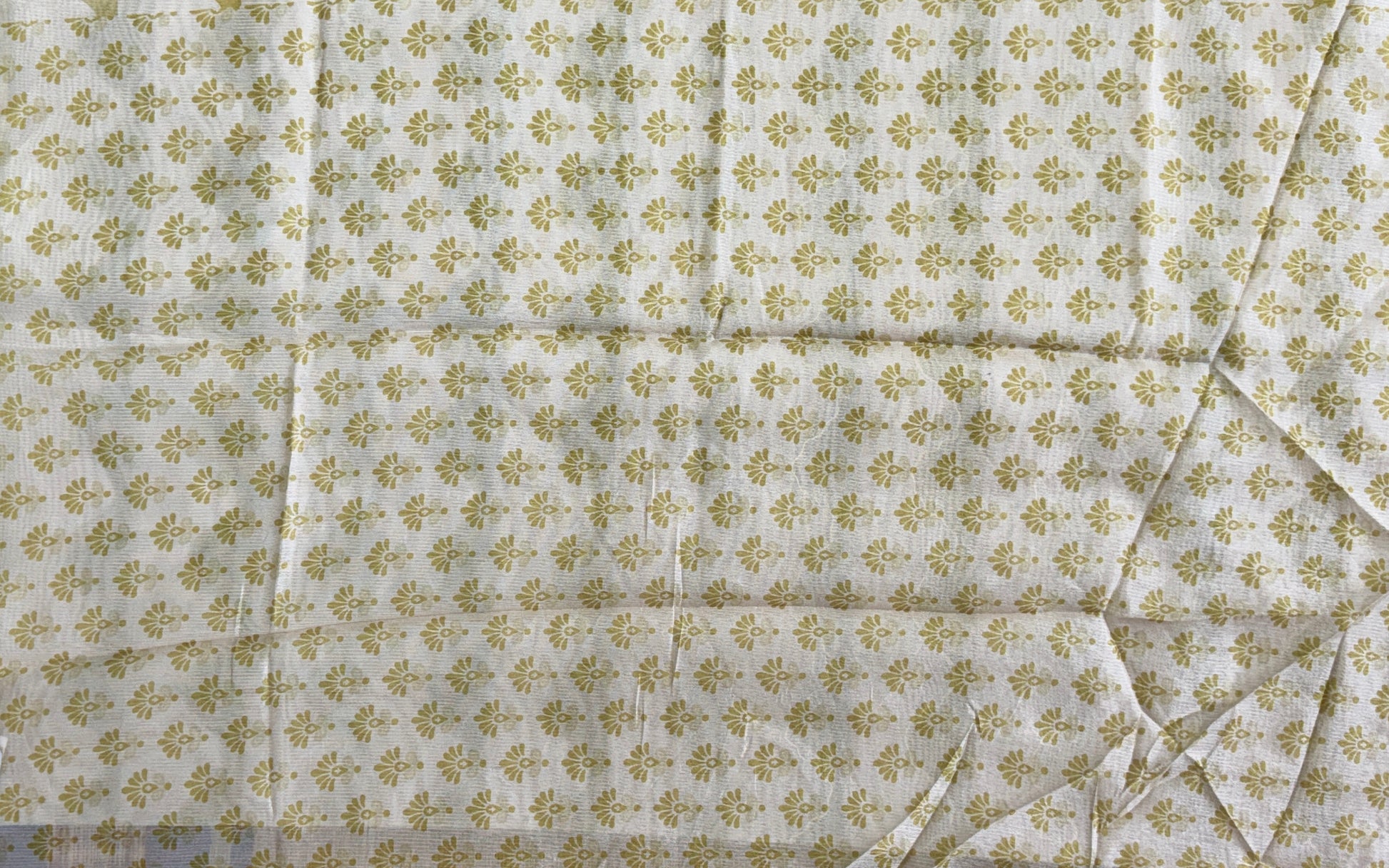 Warm Olive with Sequin - Kora Silk Saree