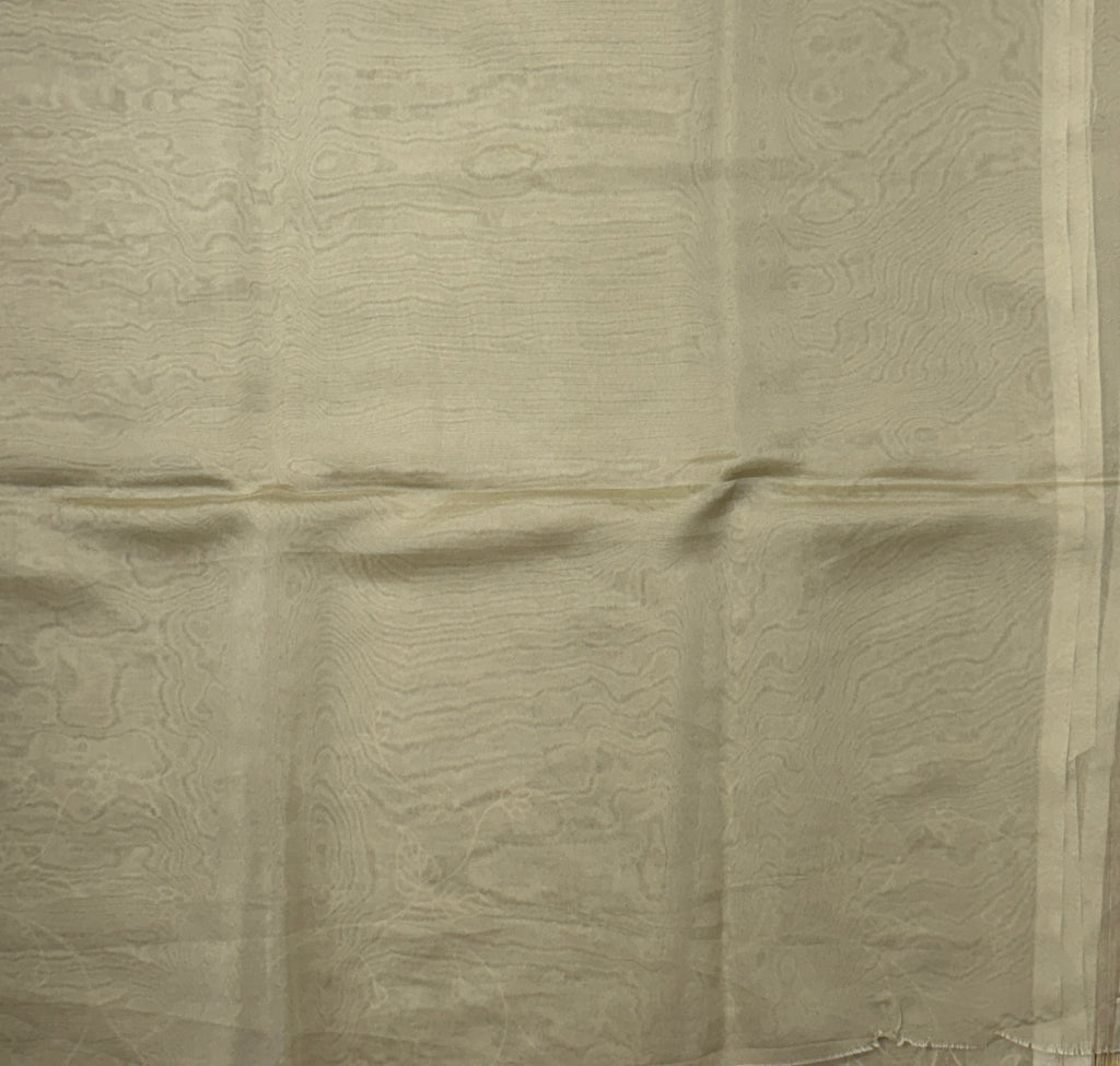 Beige with Embroidery - Kora Silk Saree