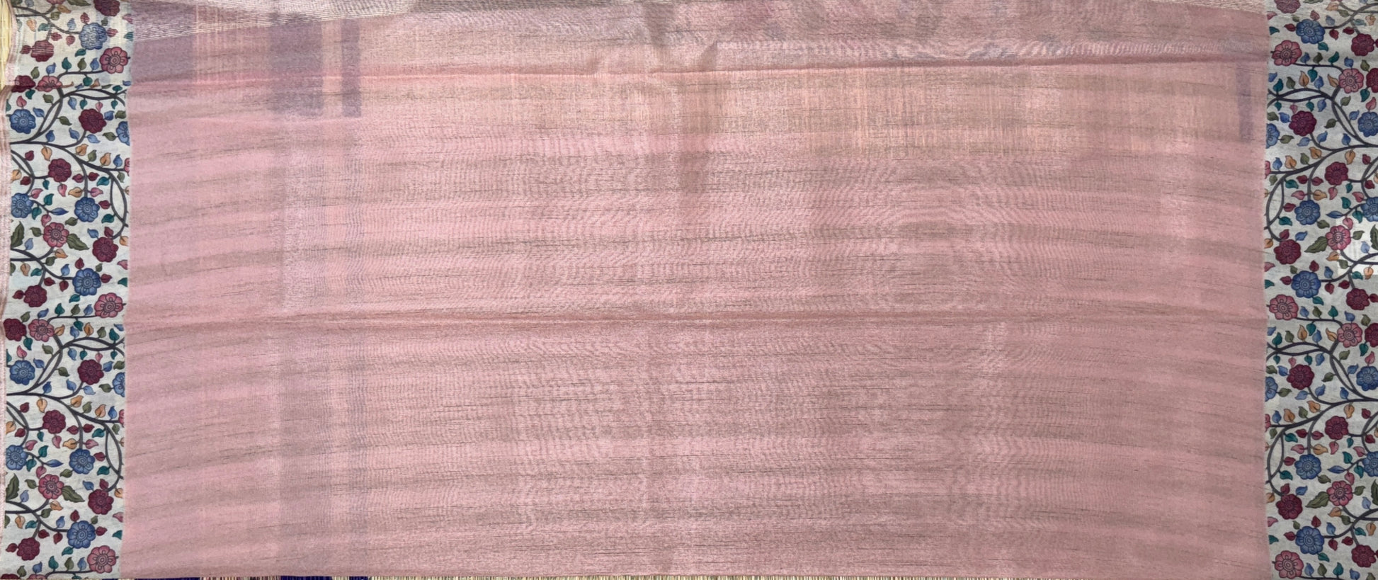 Beige with Teal - Munga Silk Saree